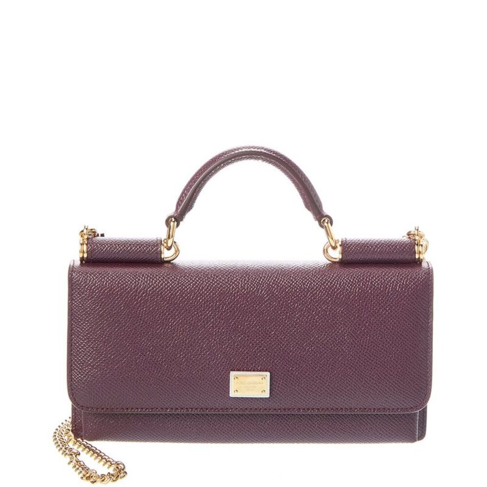 Dolce & Gabbana Leather Clutch, Purple